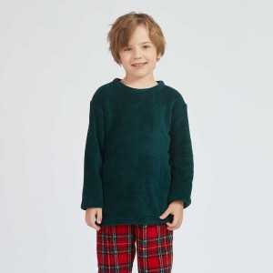 Pijama coral criança Cuadrín vermelho