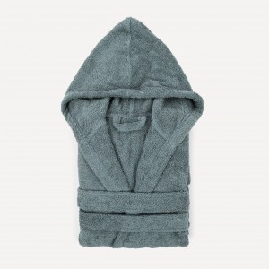 Roupão de banho com capuz verde francês 450gr Unisex