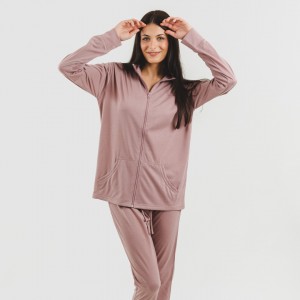 Conjunto desportivo de casaco mulher malva 2