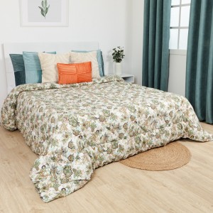 Edredão estampado Estefania verde caça