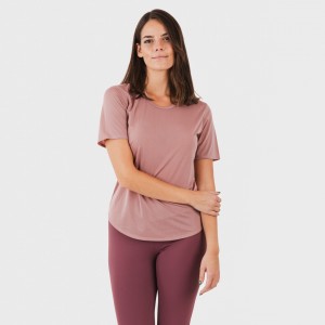 Conjunto desportivo de legging mulher malva - beringela