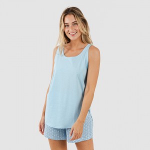 Pijama curto algodão Timon azul celeste