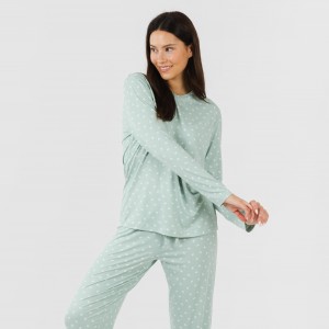 Pijama mulher soft Natalie verde tiffany 2