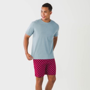 Pijama curto algodão homem Benetto azul 2