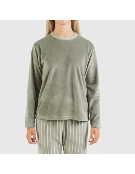Pijama veludo Raya Astria verde caça