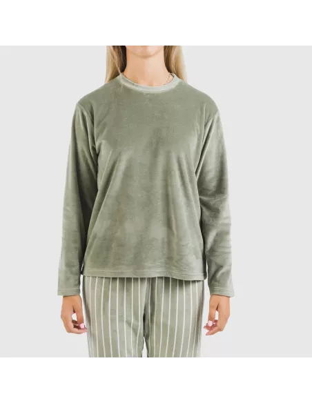 Pijama veludo Raya Astria verde caça