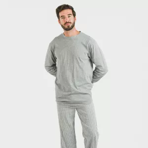 Pijama algodão homem Beto cinza misto 2