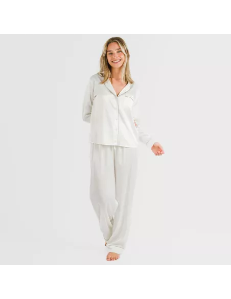 Pijama comprido mulher Saten Friday liso