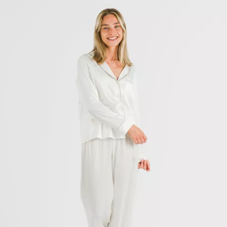 Pijama comprido mulher Saten Friday liso