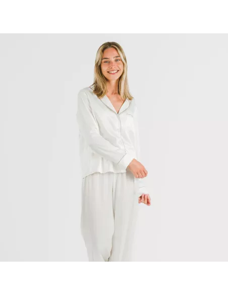 Pijama comprido mulher Saten Friday liso