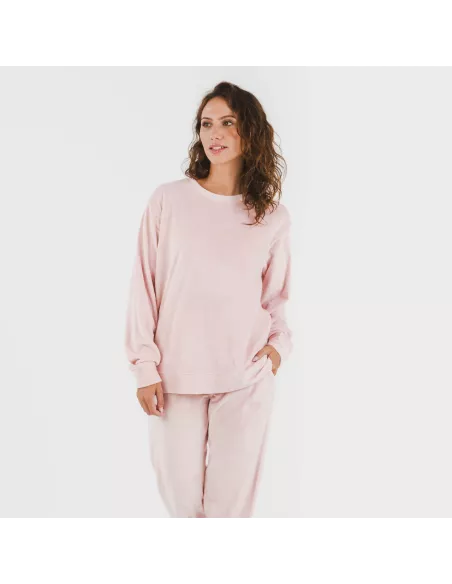 Pijama comprido Velvet liso