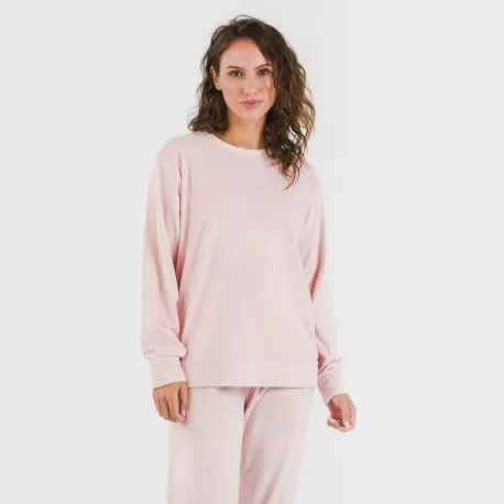 Pijama comprido Velvet liso