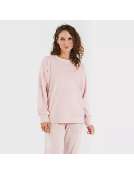 Pijama comprido Velvet liso