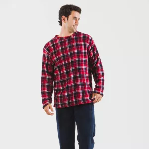 Pijama coral homem Cuadro Cocoro azul marinho 2