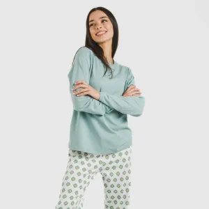 Pijama algodão Joy água marinha 2