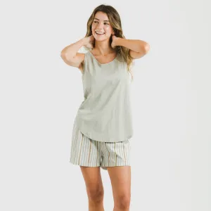Pijama curto algodão Raya Guti verde tiffany