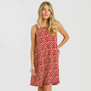 Vestido curto alças crepe Eugenia cor telha