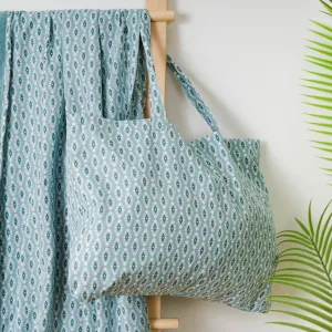 Pack Toalha Pareo + Bolsa Walia água marinha